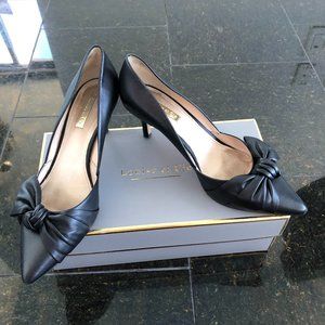 black leather shoes